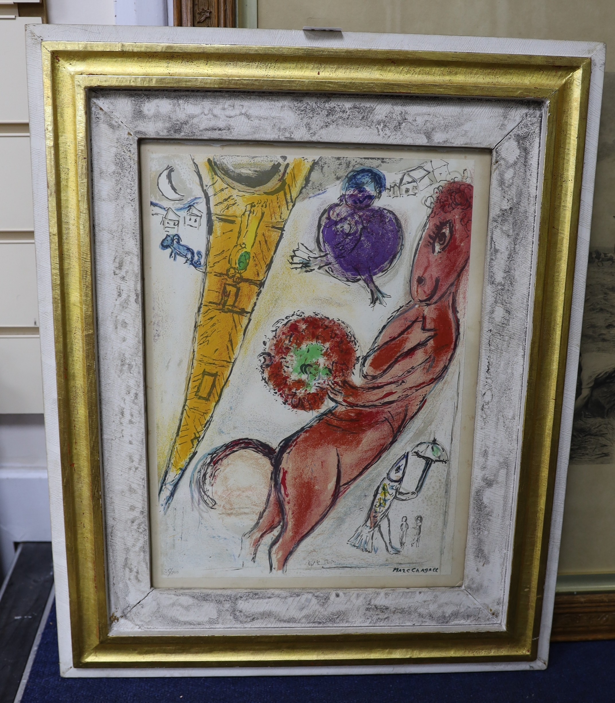 After Marc Chagall, limited edition print, 'La Tour Eiffel', numbered 35/200, 37 x 27cm